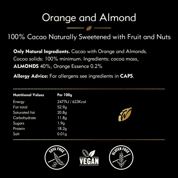 Willie's Cacao Orange & Almond 100% 50g