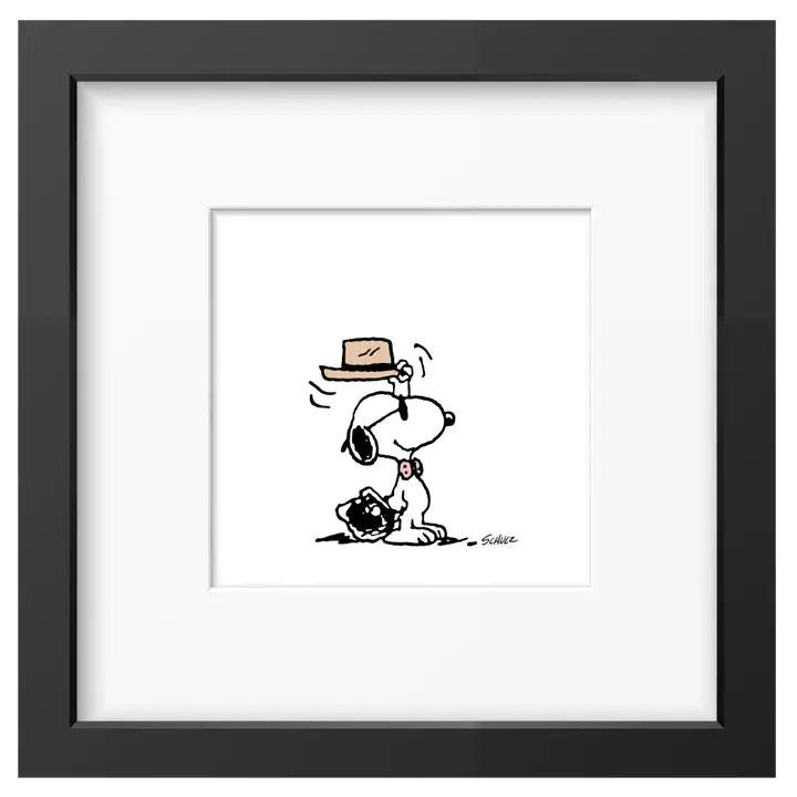 Peanuts Doff Framed Print Handmade