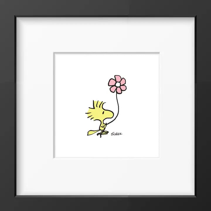 Peanuts Woodstock Posy Framed Print Handmade