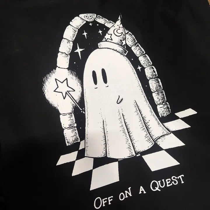 Wizard Ghost "Off On A Quest" Tote Bag