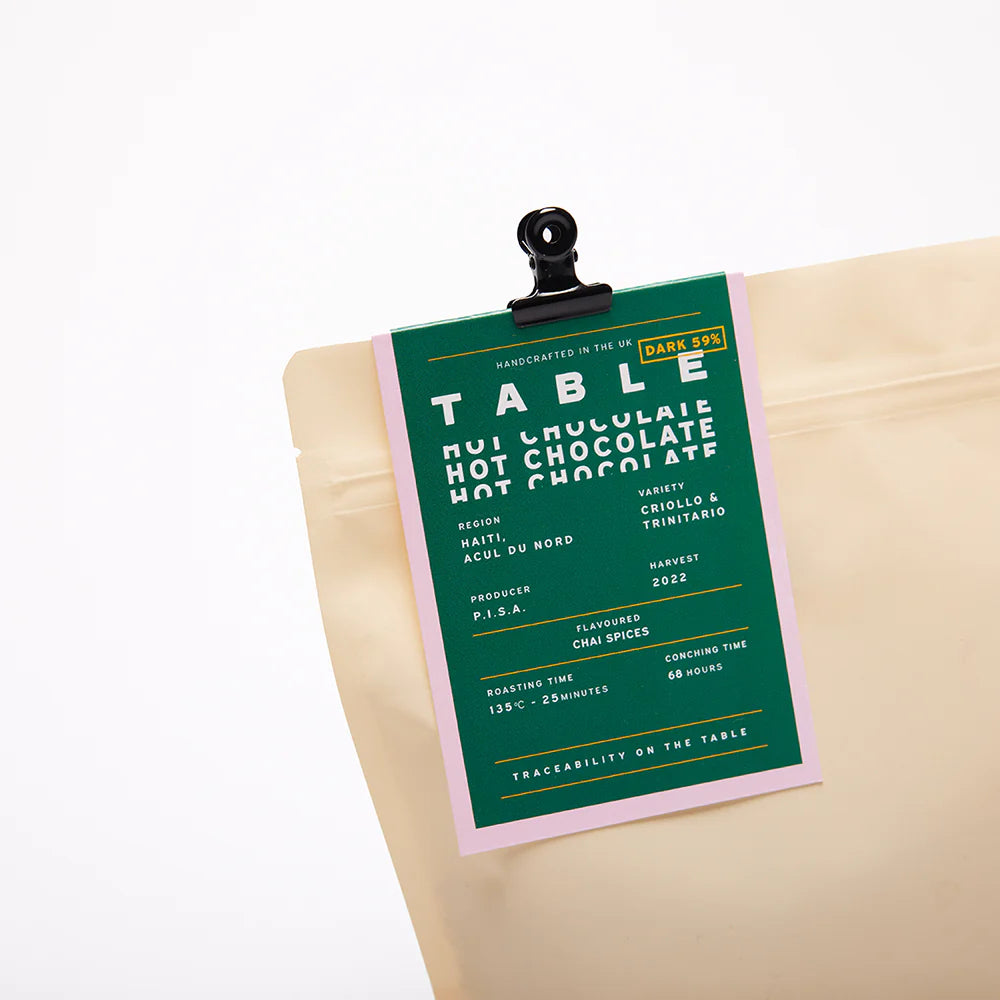 Table Hot Chocolate 59% Haiti - Chai Spices 250g