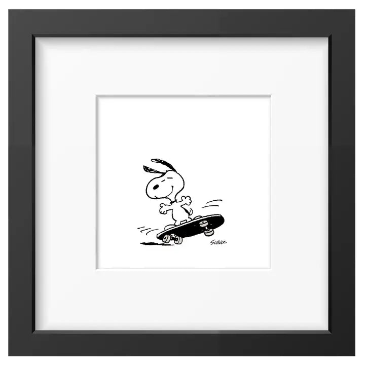 Peanuts Skateboard Framed Print