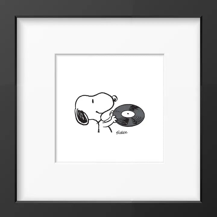 Peanuts Vinyl Framed Print Handmade