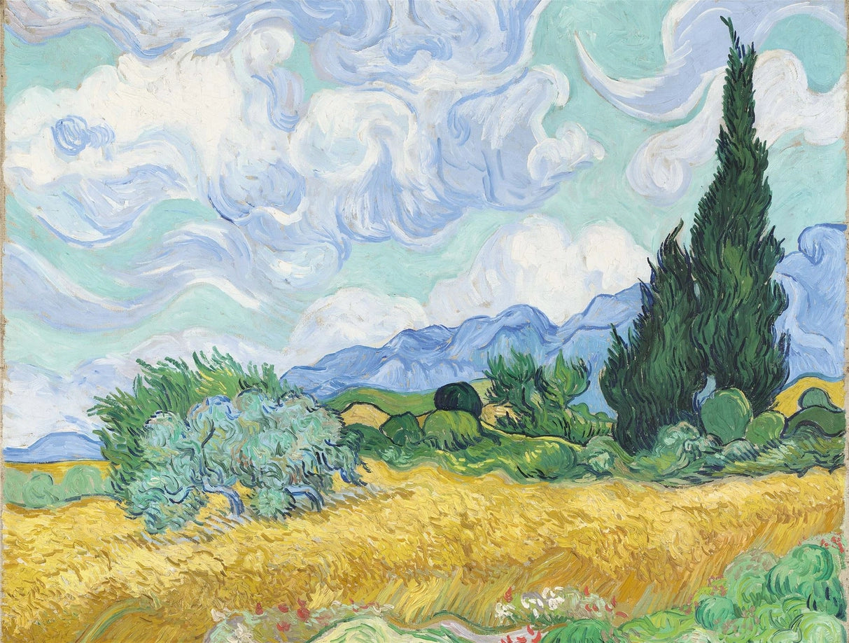 A Wheatfield with Cypresses By Van Gogh - Jigsaw Puzzle