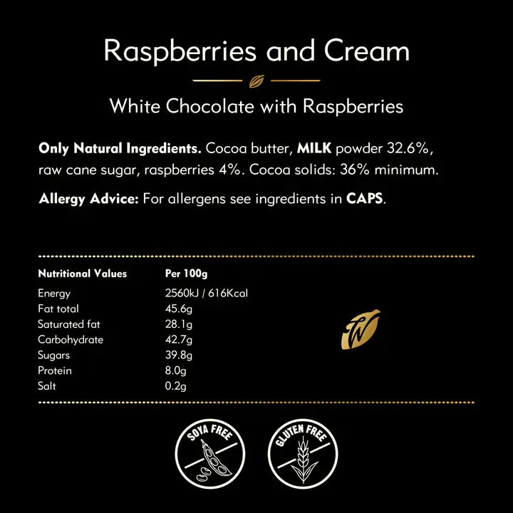 Willie's Cacao Raspberries & Cream 50g