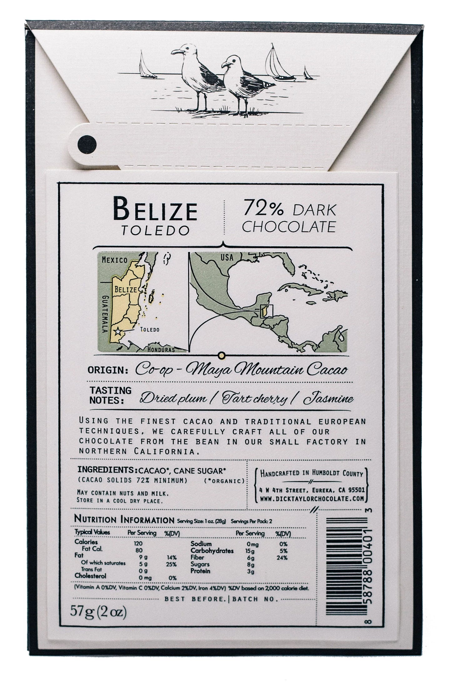 Dick Taylor 72% Belize Toledo 57g