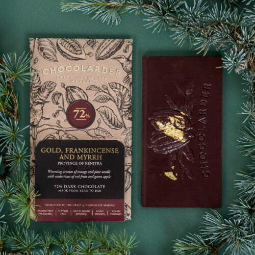 Chocolarder Gold, Frankincense & Myrrh 72% Dark 70g