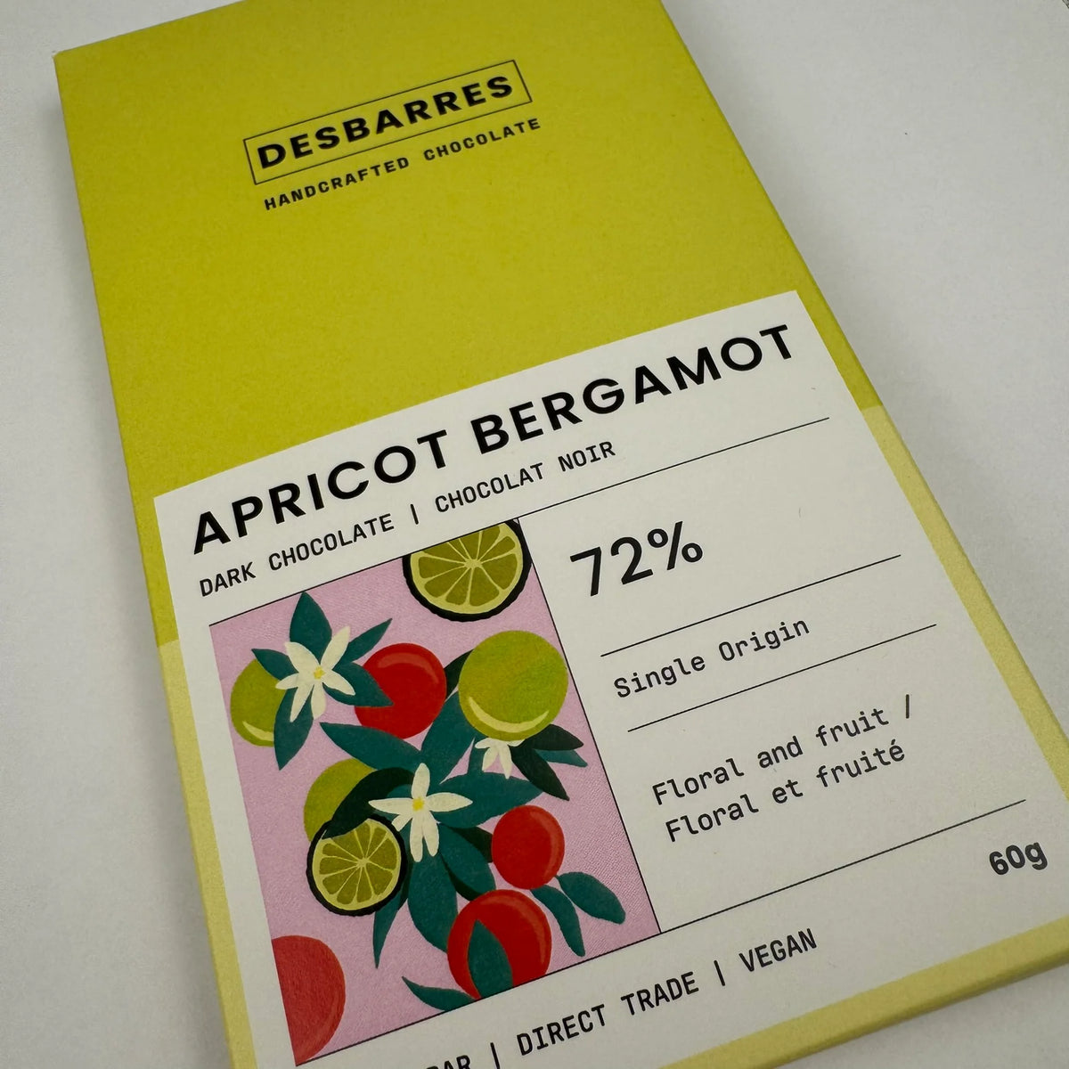 DesBarres 72% Dominican Republic Apricot Bergamot 60g