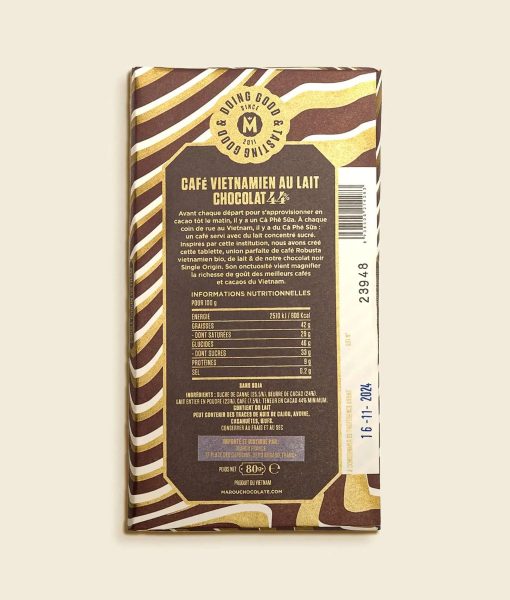 Marou Vietnamese Coffee 44% Milk 80g