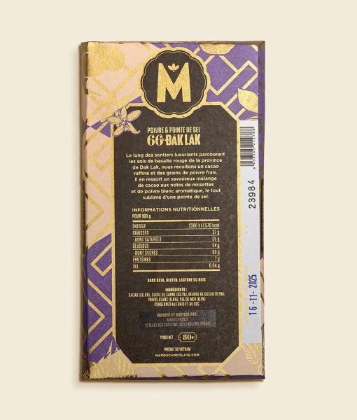 Marou Pepper & Pinch of Salt x Vietnam Dak Lak 66% Dark 80g