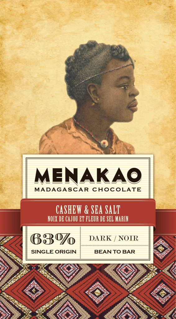 Menakao 63% Dark with Cashew & Sea Salt 75g