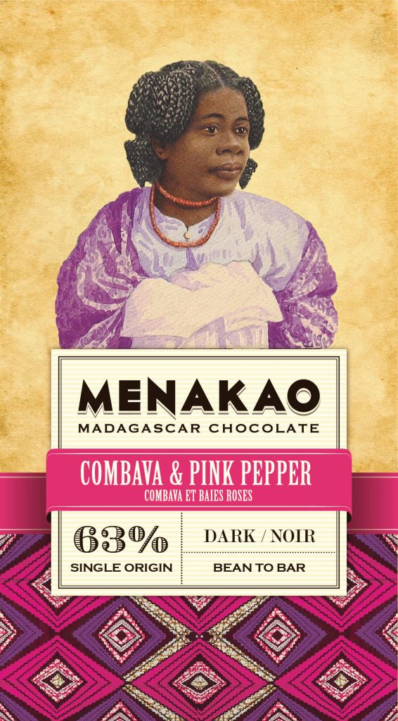 Menakao 63% Dark with Combava & Pink Pepper 75g
