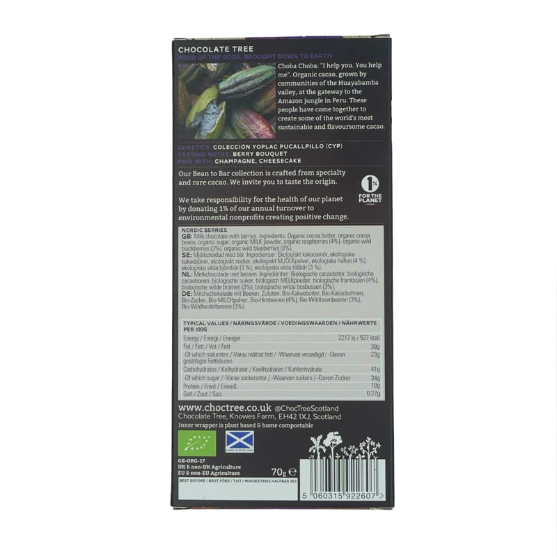 Chocolate Tree Nordic Berries Milk 50% 70g