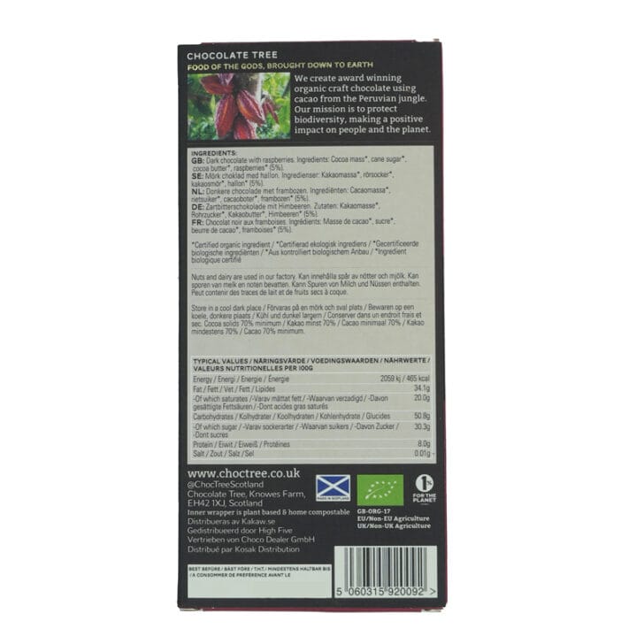 Chocolate Tree Raspberry 100g