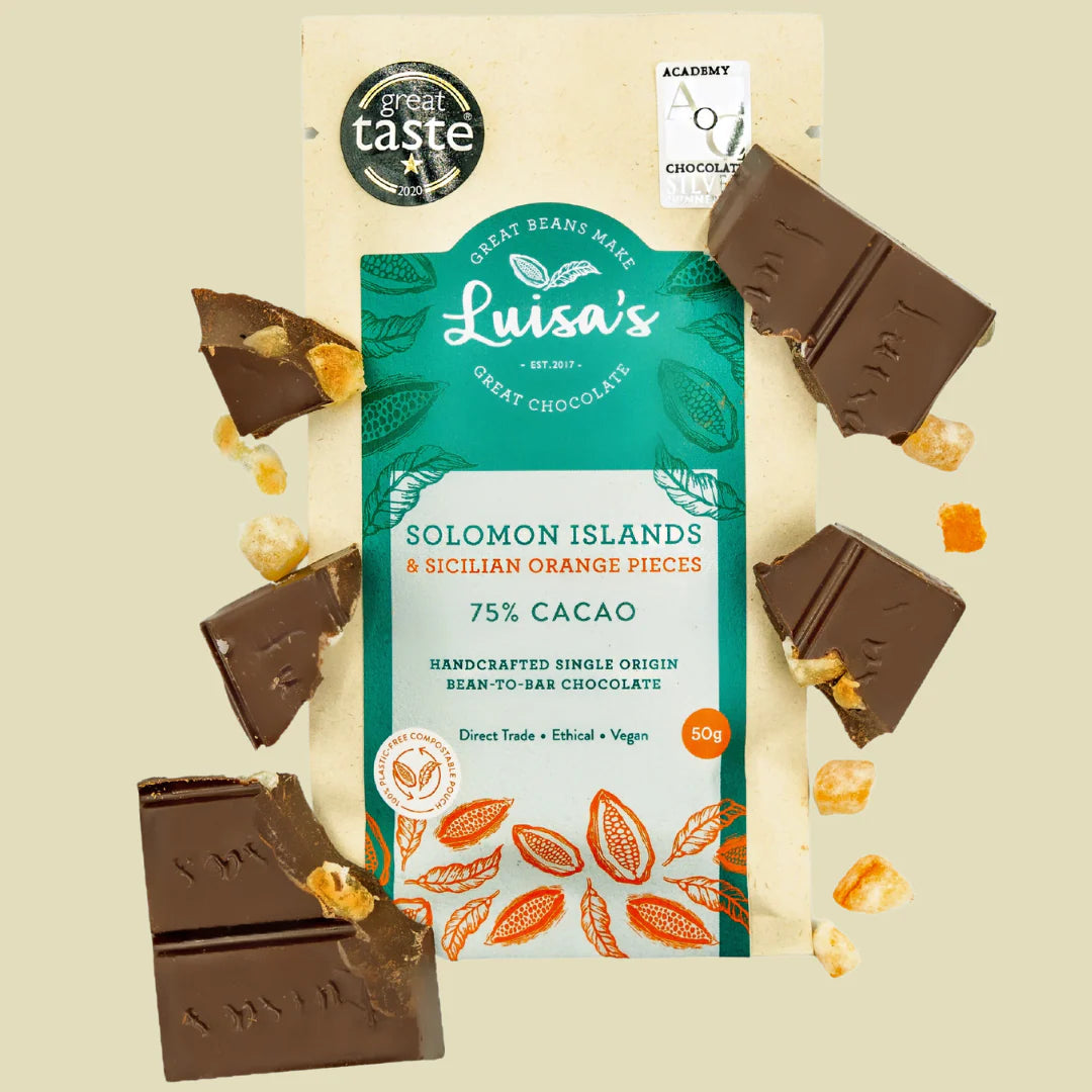 Luisa's Sicilian Orange 75% Solomon Islands 50g