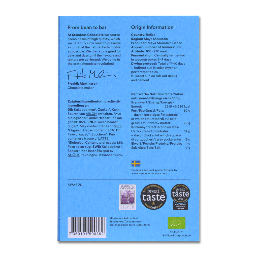 Standout 85% Belize Maya Mountain 50g