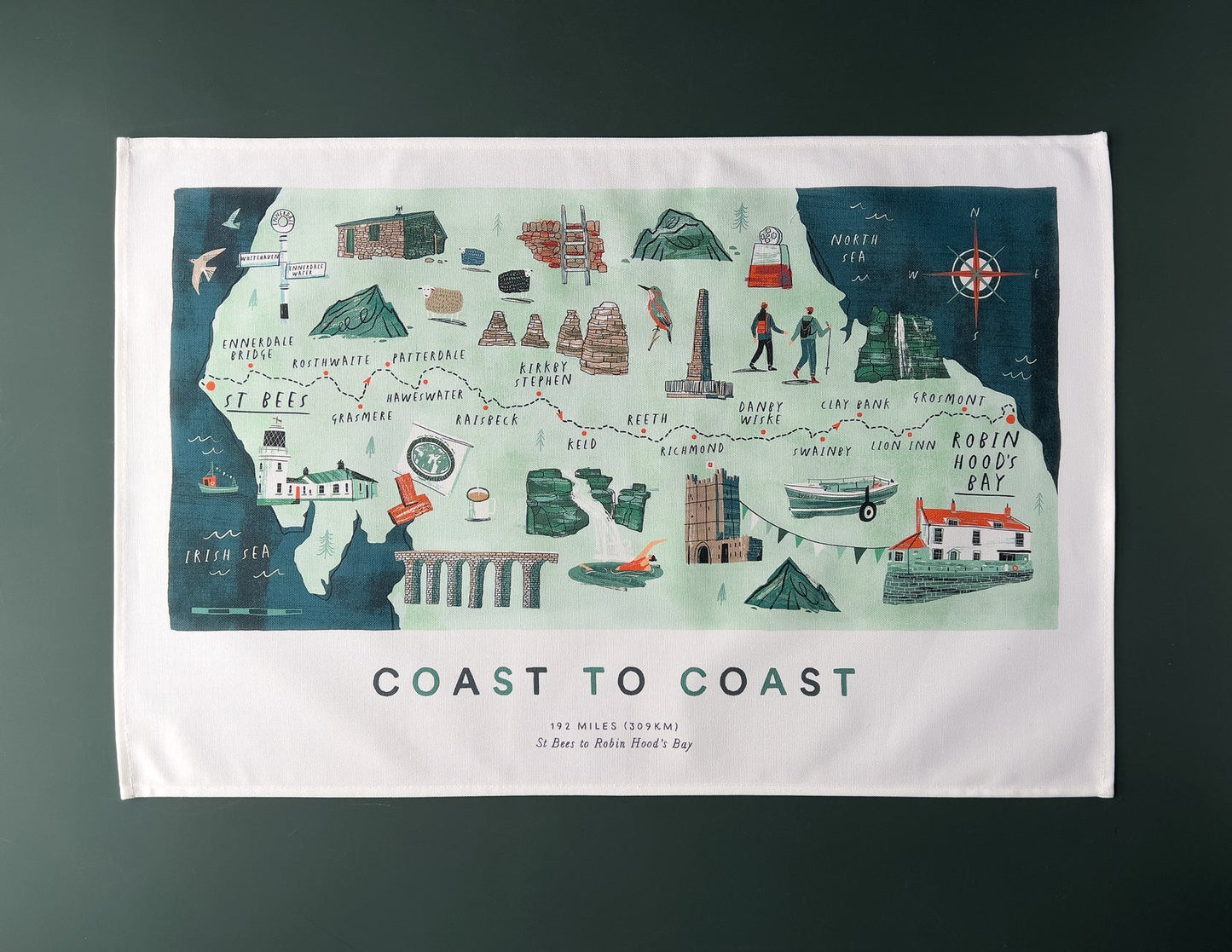 Oldfield Design Co Coast to Coast Tea Towel