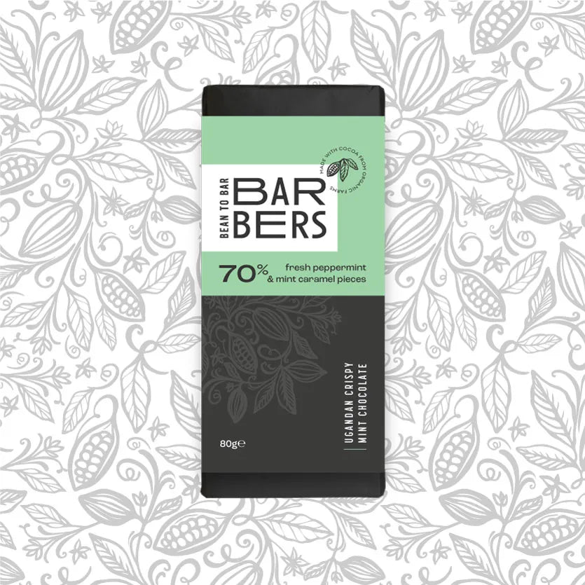 Barbers Ugandan Crispy Mint Chocolate 70% 80g