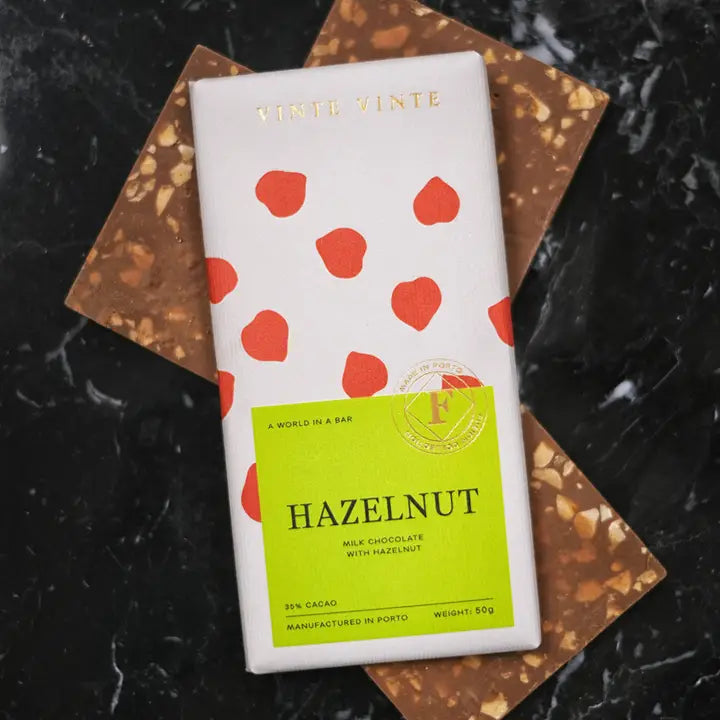 Vinte Vinte Fusion Milk Chocolate 35% Hazelnut 50g