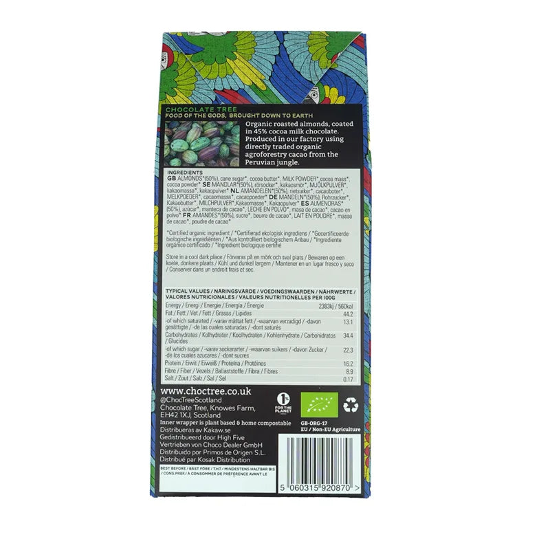 Chocolate Tree Milk Chocolate Almonds 200g