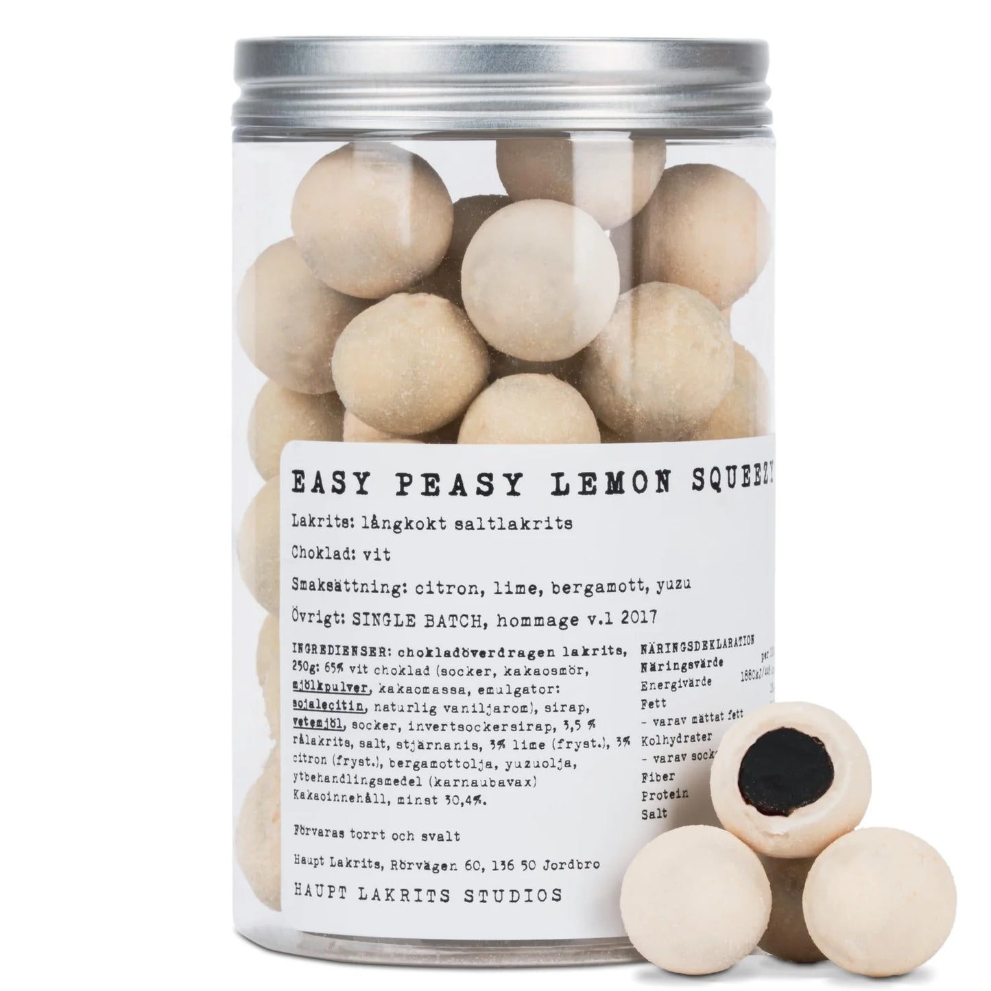 Haupt Lakrits Easy Peasy Lemon Squeezy - Salt Liquorice, White Chocolate, Lemon, Lime & Bergamot