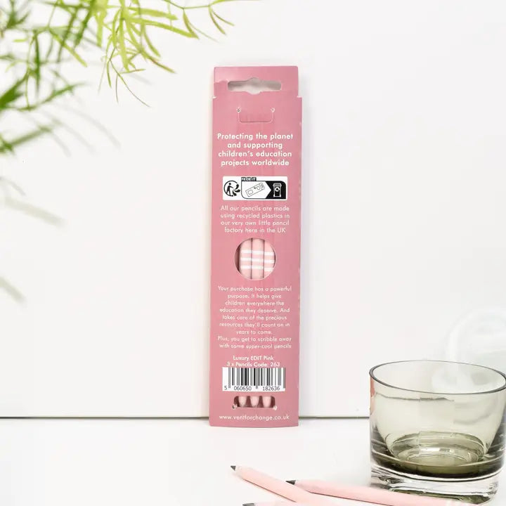 Vent Pencils Pack of 3 Recycled - Edit Powder Pink