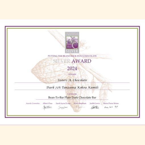 Sisters A. Chocolate 72% Tanzania Kokoa Kamili Dark 65g