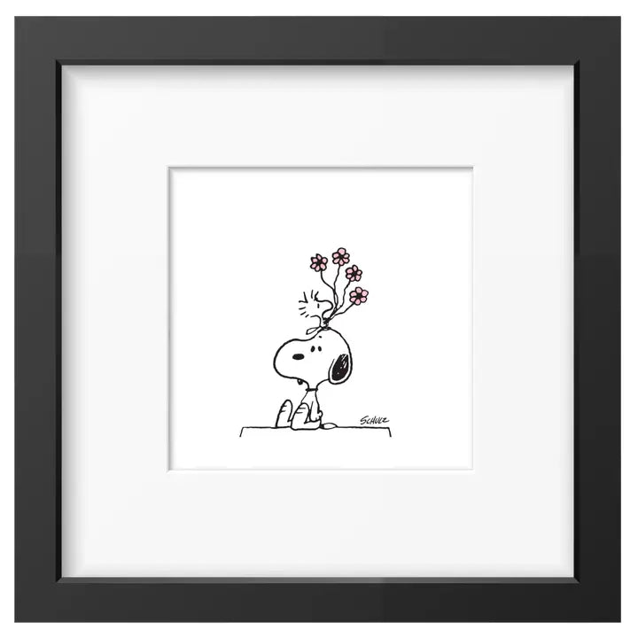 Peanuts Flowers Framed Print