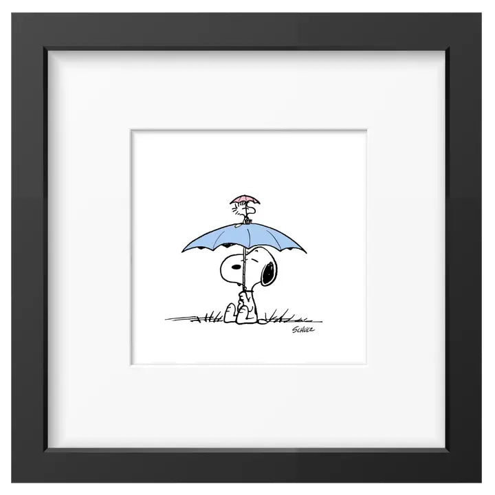Peanuts Umbrella Framed Print