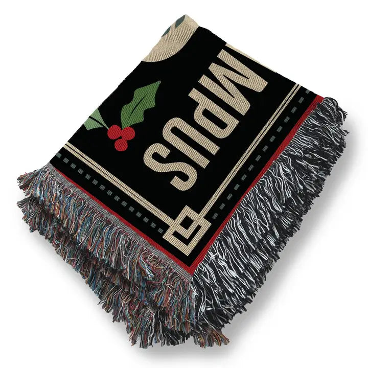 Merry Krampus Jaquard Woven Tapestry