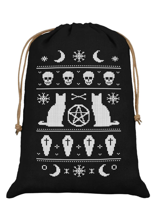 Bewitched Black Hessian Santa Sack