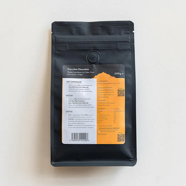 Darkroom 70% Uganda Hot Chocolate Flakes 200g