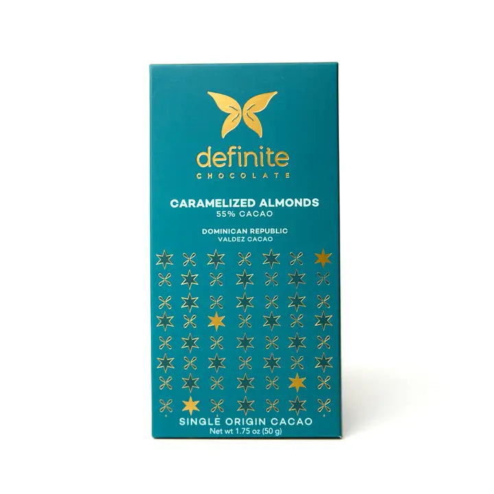 Definite Valdez 55% Caramelised Almond and Cashew Milk 50g