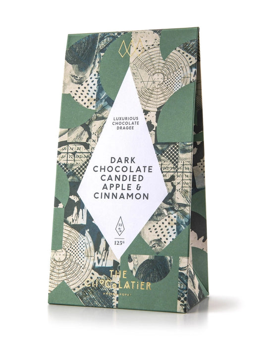 The Chocolatier Dark Chocolate Candied Apple & Cinnamon Dragee 136g