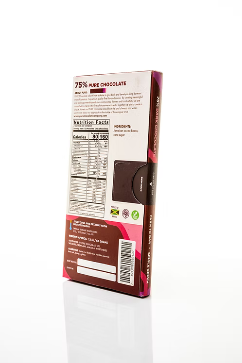 Pure Chocolate Jamaica 75% Dark 60g
