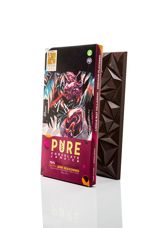 Pure Chocolate Jamaica 70% Dark with Jerk Seaasoning 60g