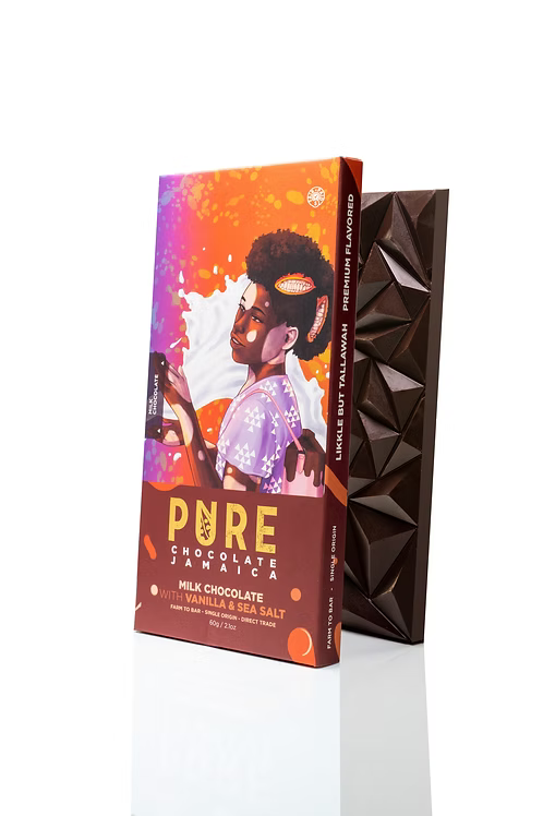 Pure Chocolate 45% Milk Chocolate with Vanilla & Sea Salt 60g