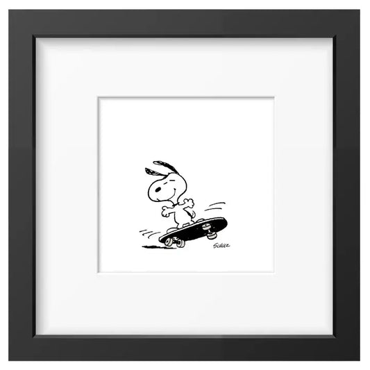 Peanuts Skateboard Framed Print