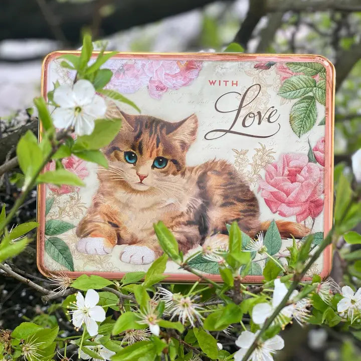 Nostalgia - with Love Kitten Deep Rectangular Tin