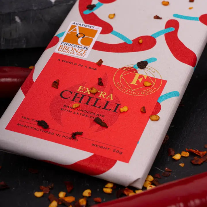 Vinte Vinte Fusion Dark Chocolate 70% Chili Xtra Hot 50g