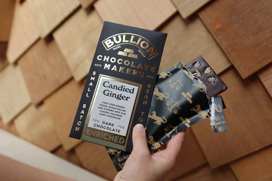 Bullion 70% Candied Ginger - Dark Enriched Bar 70g