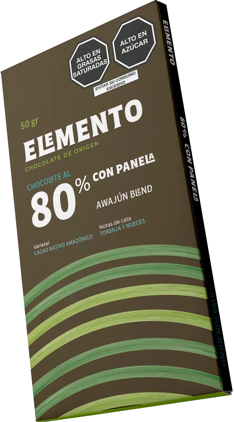 Elemento Amazonas - Awajún 80% with Panel (Sugarcane) 50g