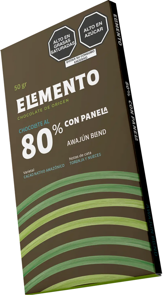 Elemento Amazonas - Awajún 80% with Panel (Sugarcane) 50g
