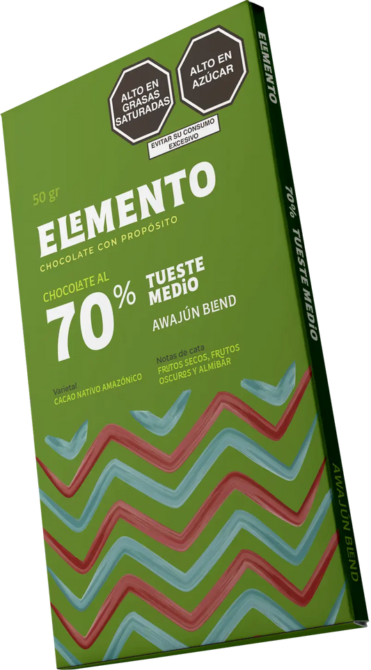 Elemento Amazonas - Awajún 70% Medium Roast 50g