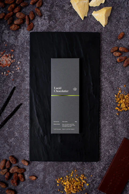 Lucid Chocolatier 72% Pistachio 80g