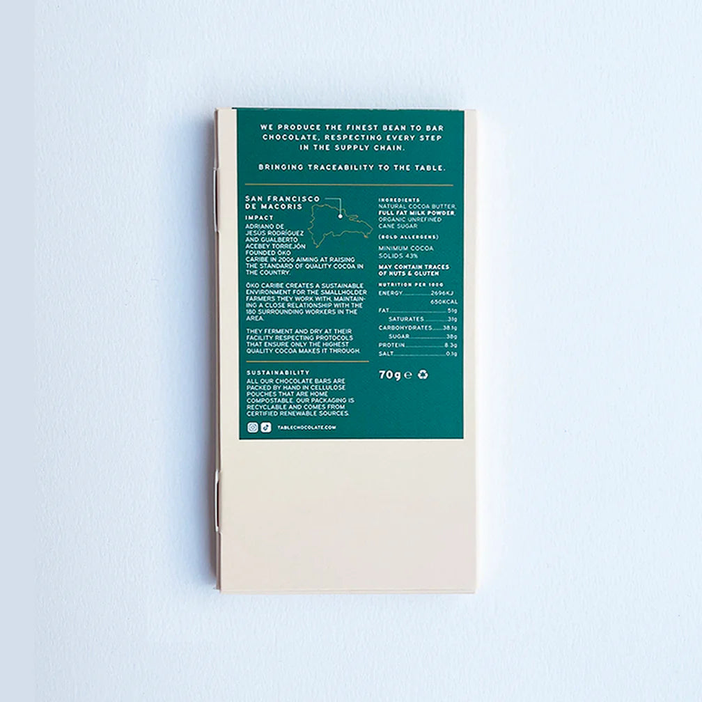 Table Dominican Republic 43% Chocolate 70g