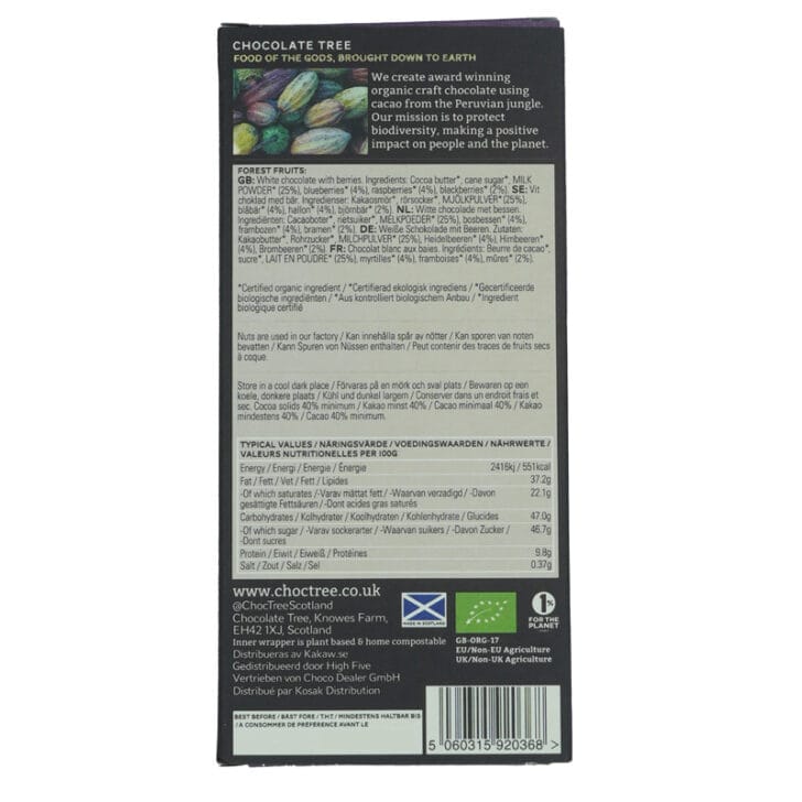Chocolate Tree Forest Fruits 100g
