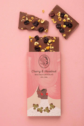 Hazel Mountain 42% Milk Chocolate with Cherry and Hazelnut 70g