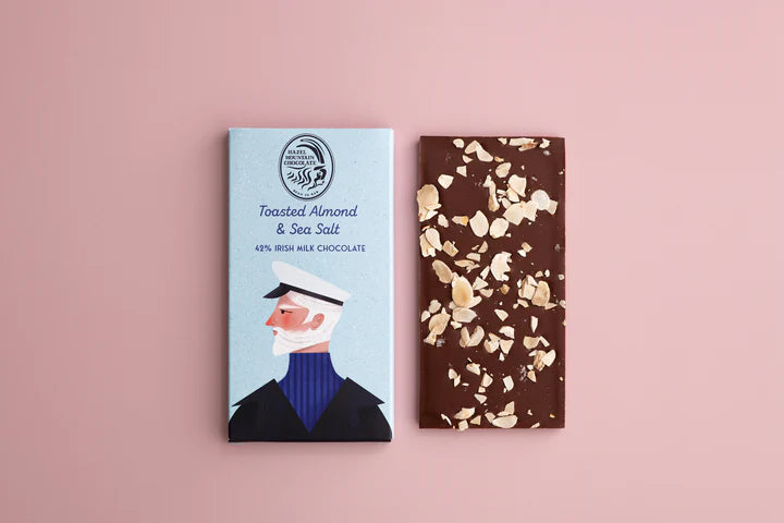 Hazel Mountain 42% Milk Chocolate with Toasted Almond & Sea Salt 70g