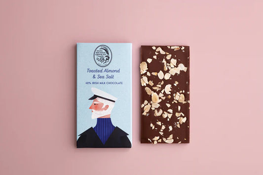 Hazel Mountain 42% Milk Chocolate with Toasted Almond & Sea Salt 70g